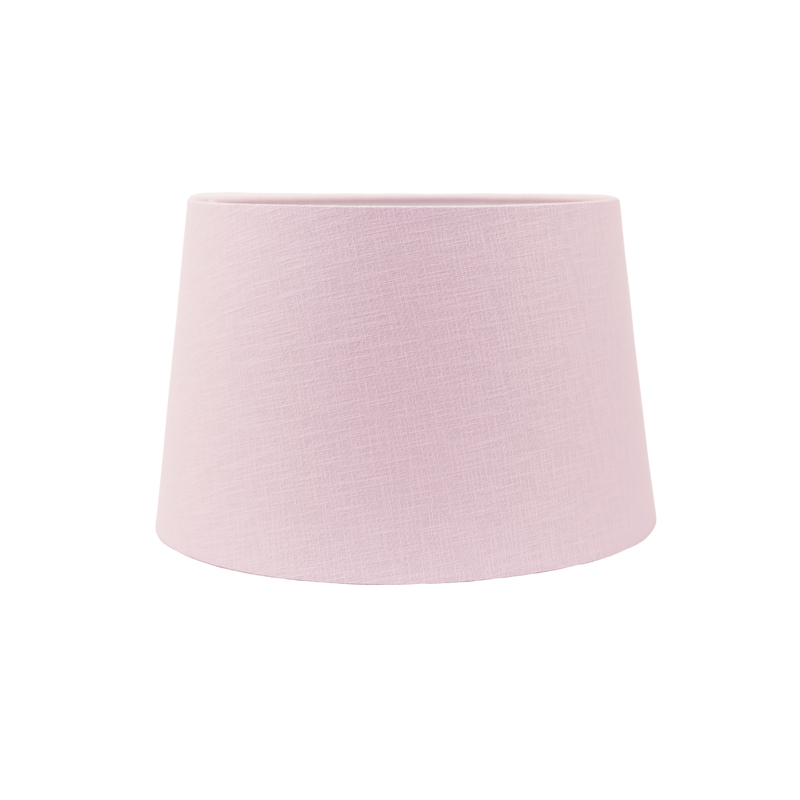 Blush pink double lined tapered drum lampshade